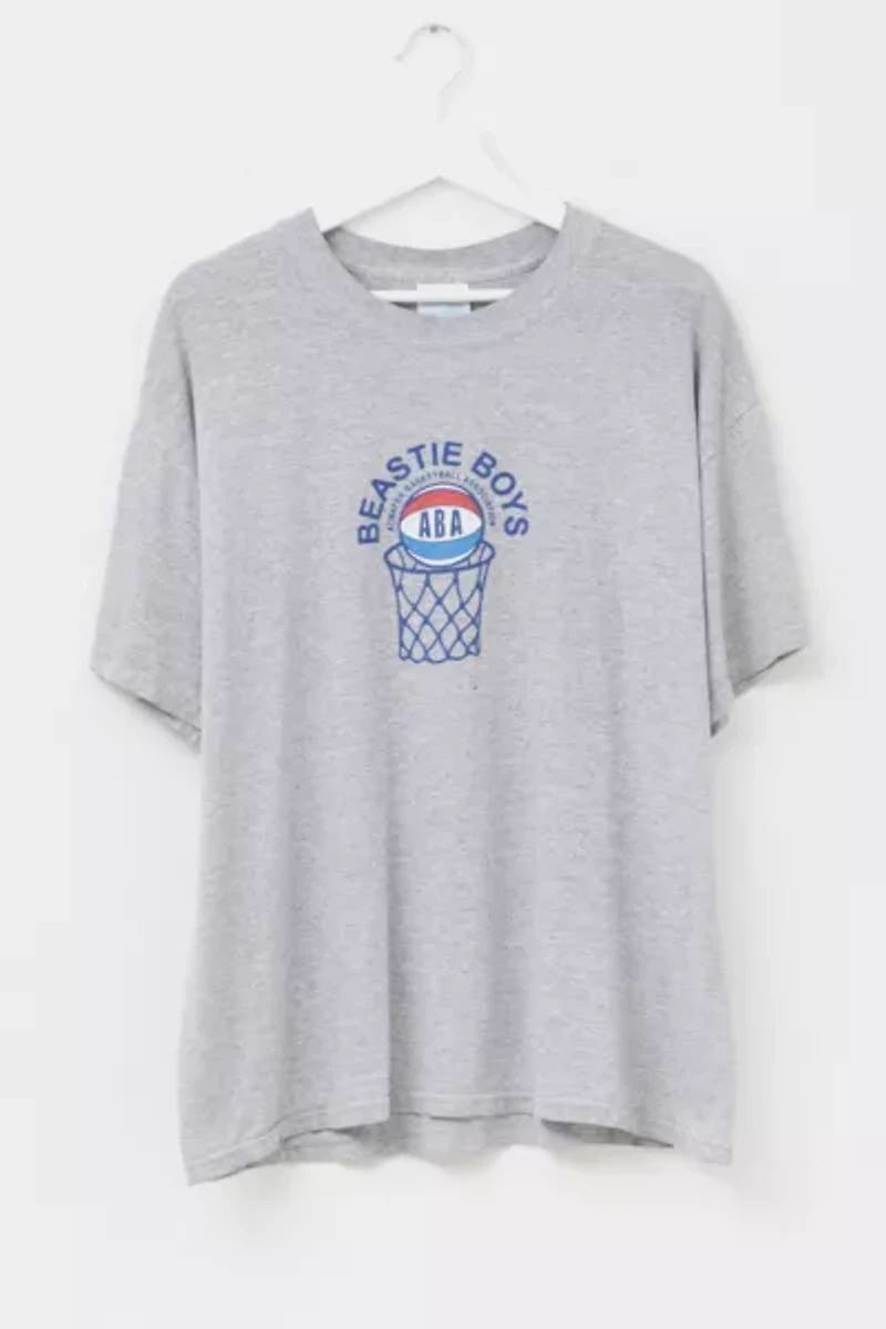 Vintage 1990s Beastie Boys ABA Basketball Graphic T-Shirt