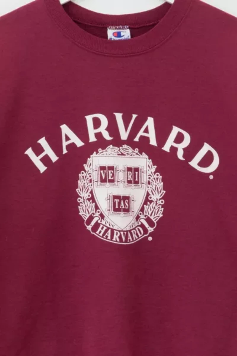 Vintage 1990s Champion Harvard University Crest Logo Graphic Sweatshirt