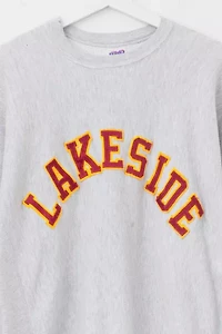 Vintage 1990s Distressed Reverse Weave Lakeside Spell Out Sweatshirt Made in USA