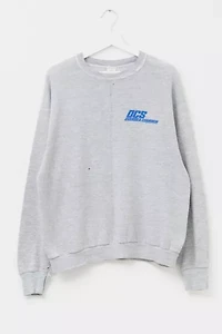 Vintage 1990s Distressed Graphic Heather Gray Crewneck Sweatshirt Made in USA