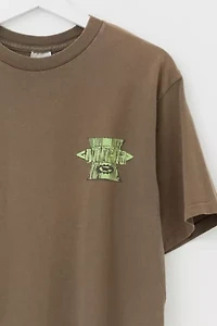 Vintage 1990s Distressed Gotcha Green Surf Graphic T-Shirt Made in USA
