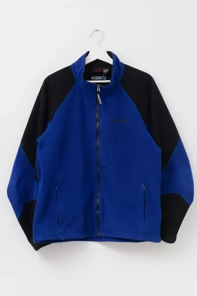 Vintage 1990s Distressed Marmot Blue Black Technical Zipper Fleece
