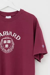 Vintage 1990s Distressed Harvard Champion Crest Graphic T-Shirt