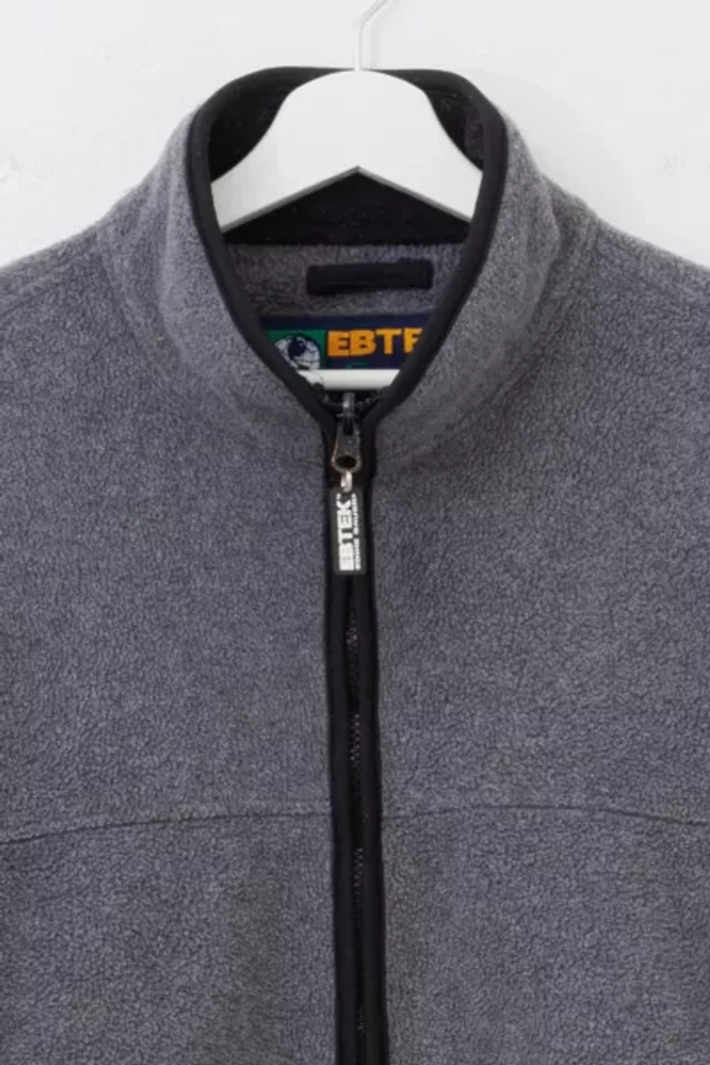 Vintage 1990s EBTEK Eddie Bauer Gray Zipper Fleece