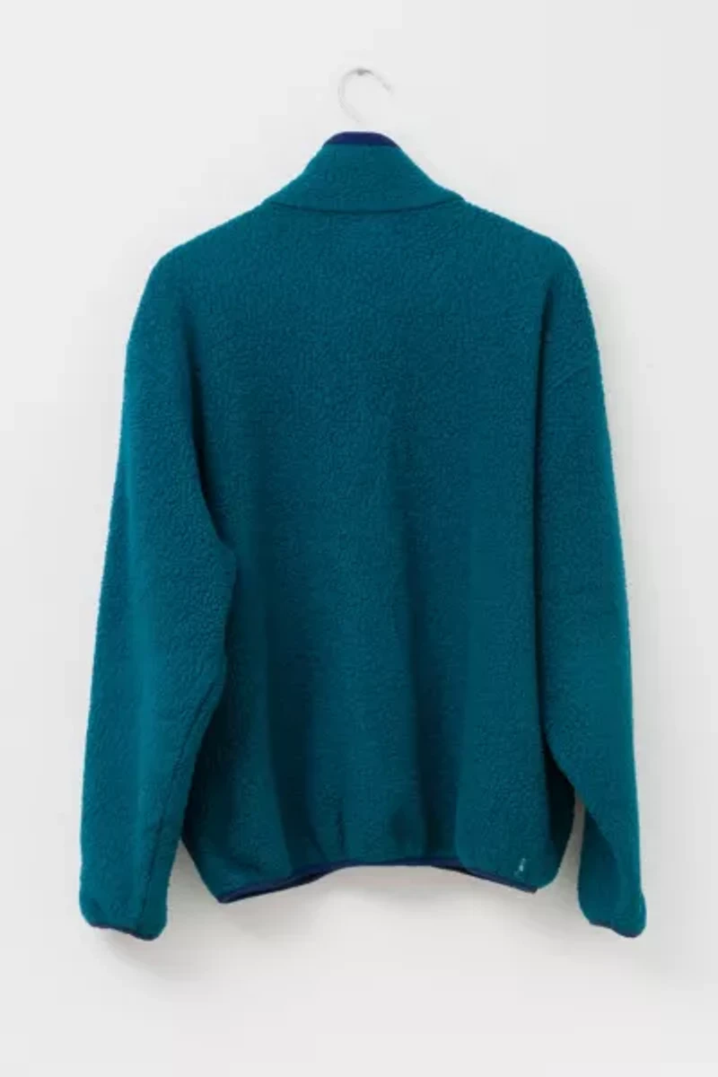 Vintage 1990s L.L. Bean Deep Pile Green Zipper Fleece Made in USA