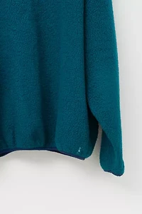 Vintage 1990s L.L. Bean Deep Pile Green Zipper Fleece Made in USA