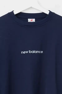 Vintage 1990s New Balance Navy Blue Graphic Long Sleeve Athletic Shirt