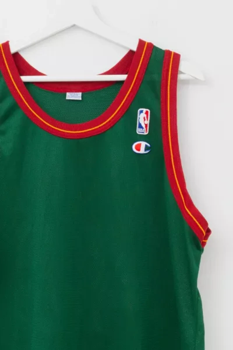 Vintage 1990s Shawn Kemp Seattle Sonics Champion Blank Front NBA Jersey