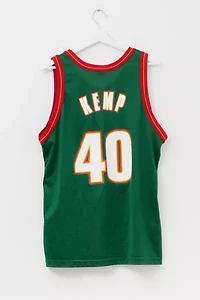 Vintage 1990s Shawn Kemp Seattle Sonics Champion Blank Front NBA Jersey