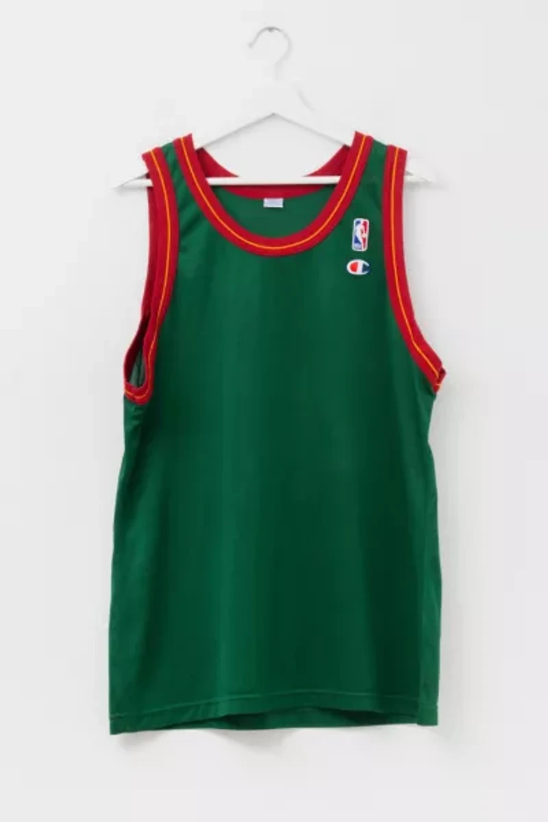 Vintage 1990s Shawn Kemp Seattle Sonics Champion Blank Front NBA Jersey