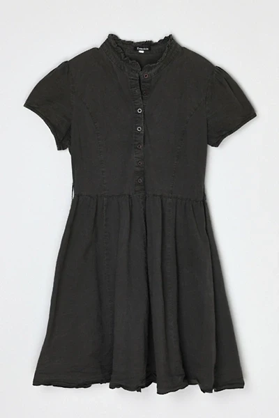 Vintage Y2k Dark Grey Buttoned Mini Dress