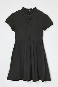 Vintage Y2k Dark Grey Buttoned Mini Dress