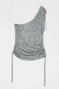 Vintage Y2k Ruched Burnout Top