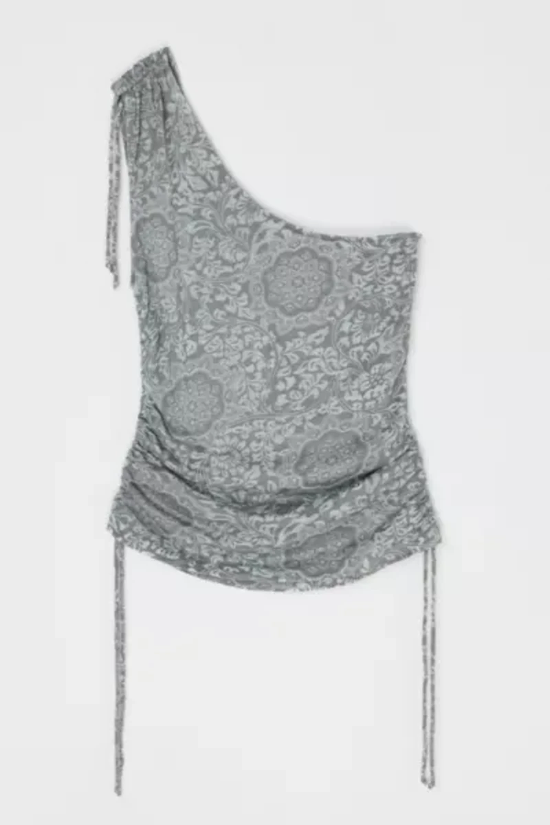 Vintage Y2k Ruched Burnout Top
