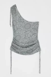 Vintage Y2k Ruched Burnout Top