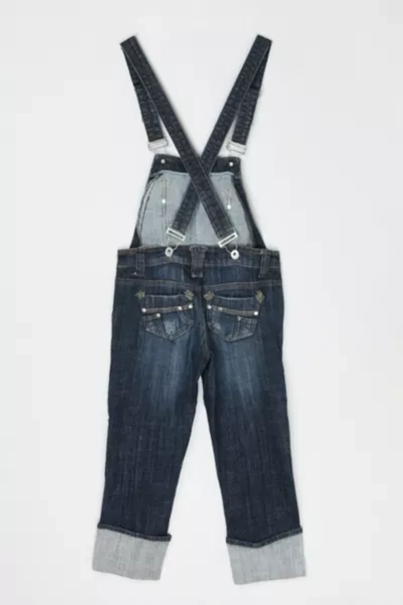 Vintage Y2k Contrast-Stitched Overalls
