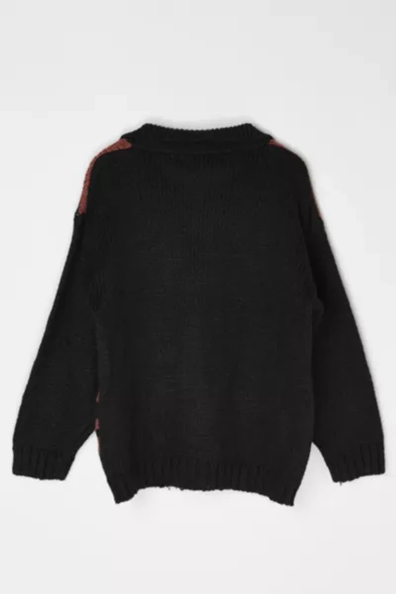 Vintage 90s Flower Patterned Sweater