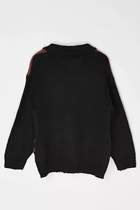 Vintage 90s Flower Patterned Sweater