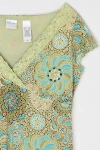 Vintage Y2k Lacy Printed Top