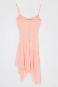 Vintage Y2k Light Pink Ruched Mini Dress