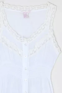 Vintage Y2k Lacy White Buttoned Mini Dress