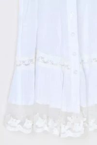 Vintage Y2k Lacy White Buttoned Mini Dress