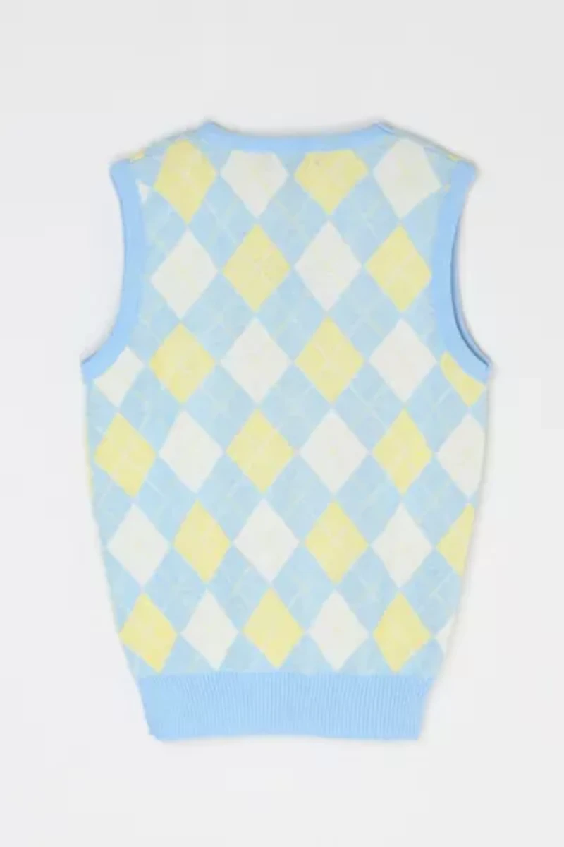 Vintage 60s Pastel Argyle Sweater Vest