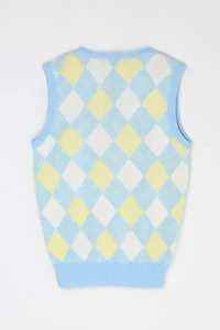 Vintage 60s Pastel Argyle Sweater Vest