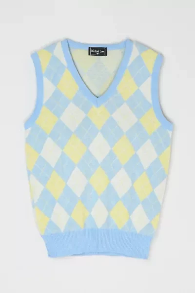 Vintage 60s Pastel Argyle Sweater Vest