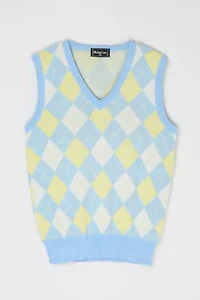 Vintage 60s Pastel Argyle Sweater Vest
