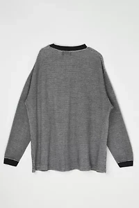 Vintage 90s Waffle Knit Camp Shirt