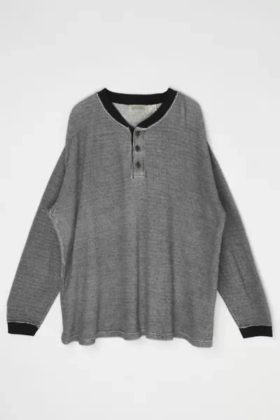 Vintage 90s Waffle Knit Camp Shirt