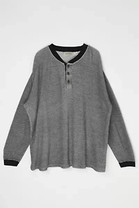 Vintage 90s Waffle Knit Camp Shirt