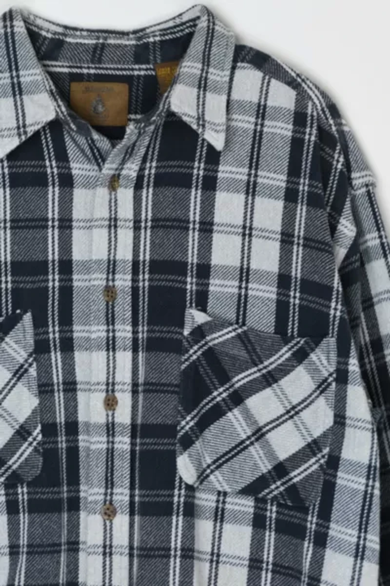 Vintage Y2k Black & Grey Heavy Flannel Shirt