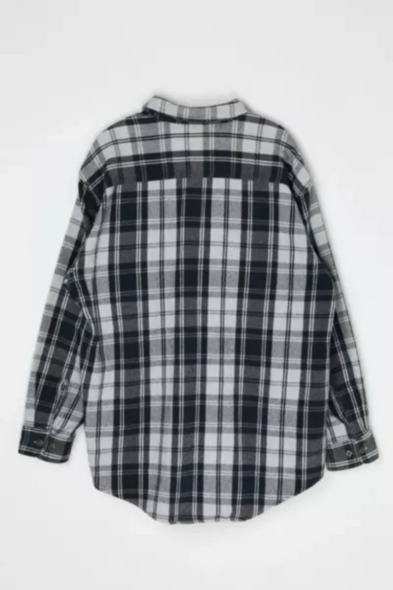 Vintage Y2k Black & Grey Heavy Flannel Shirt