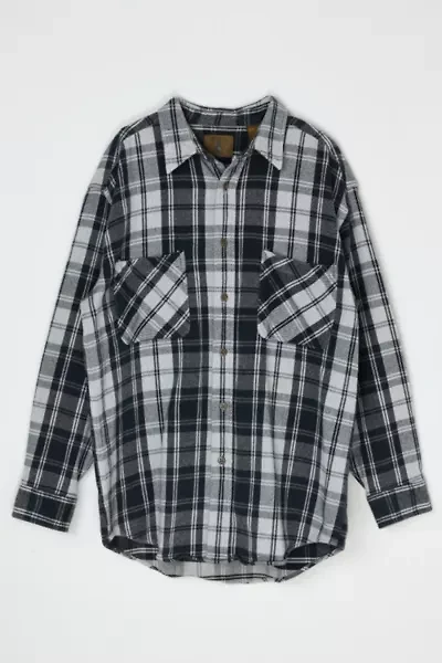 Vintage Y2k Black & Grey Heavy Flannel Shirt