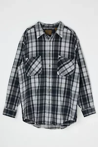 Vintage Y2k Black & Grey Heavy Flannel Shirt