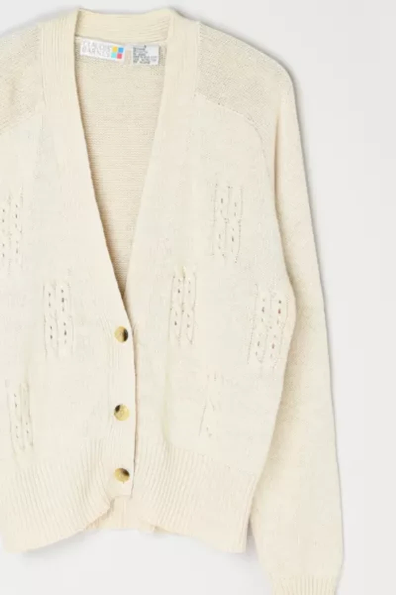 Vintage 90s Light Cream Cardigan