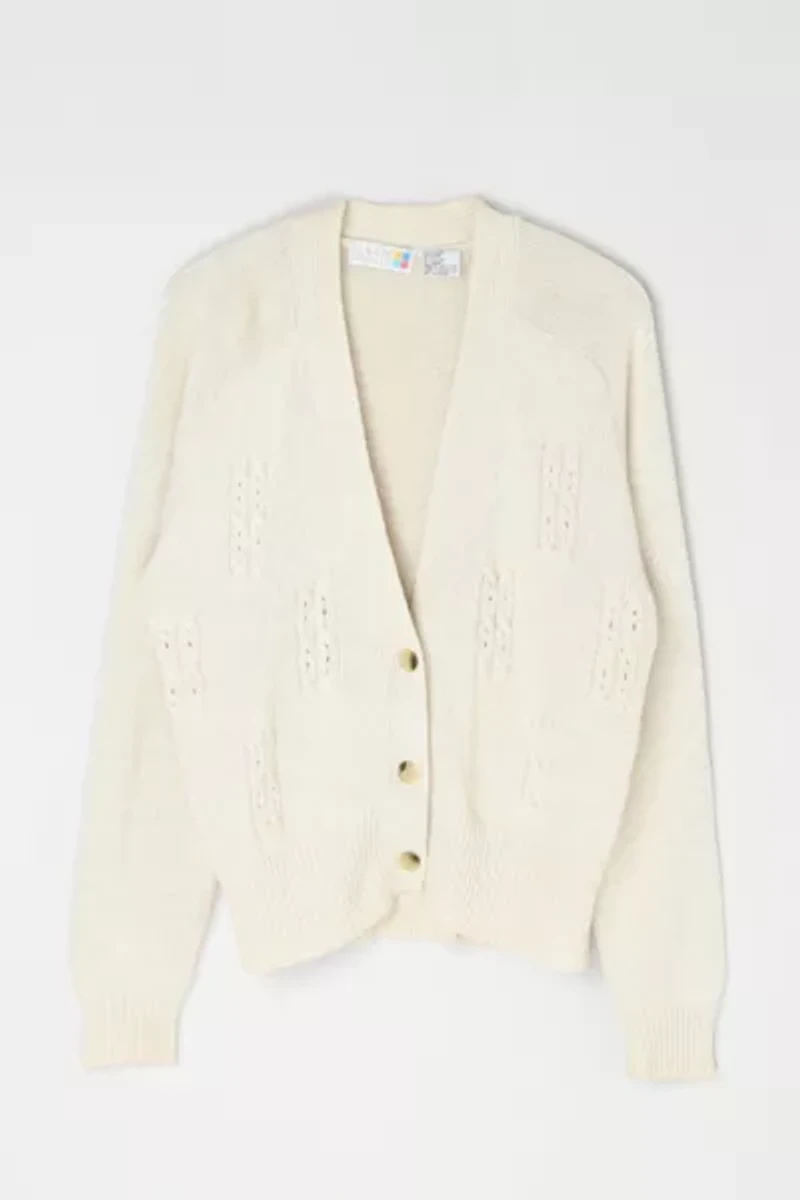 Vintage 90s Light Cream Cardigan