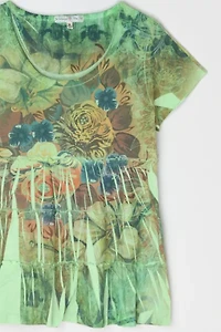 Vintage Y2k Printed Tiered Top