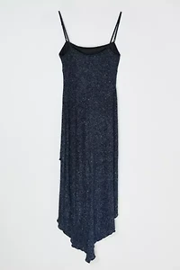 Vintage Y2k Dark Blue Glittered Midi Dress
