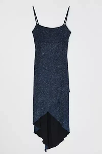 Vintage Y2k Dark Blue Glittered Midi Dress