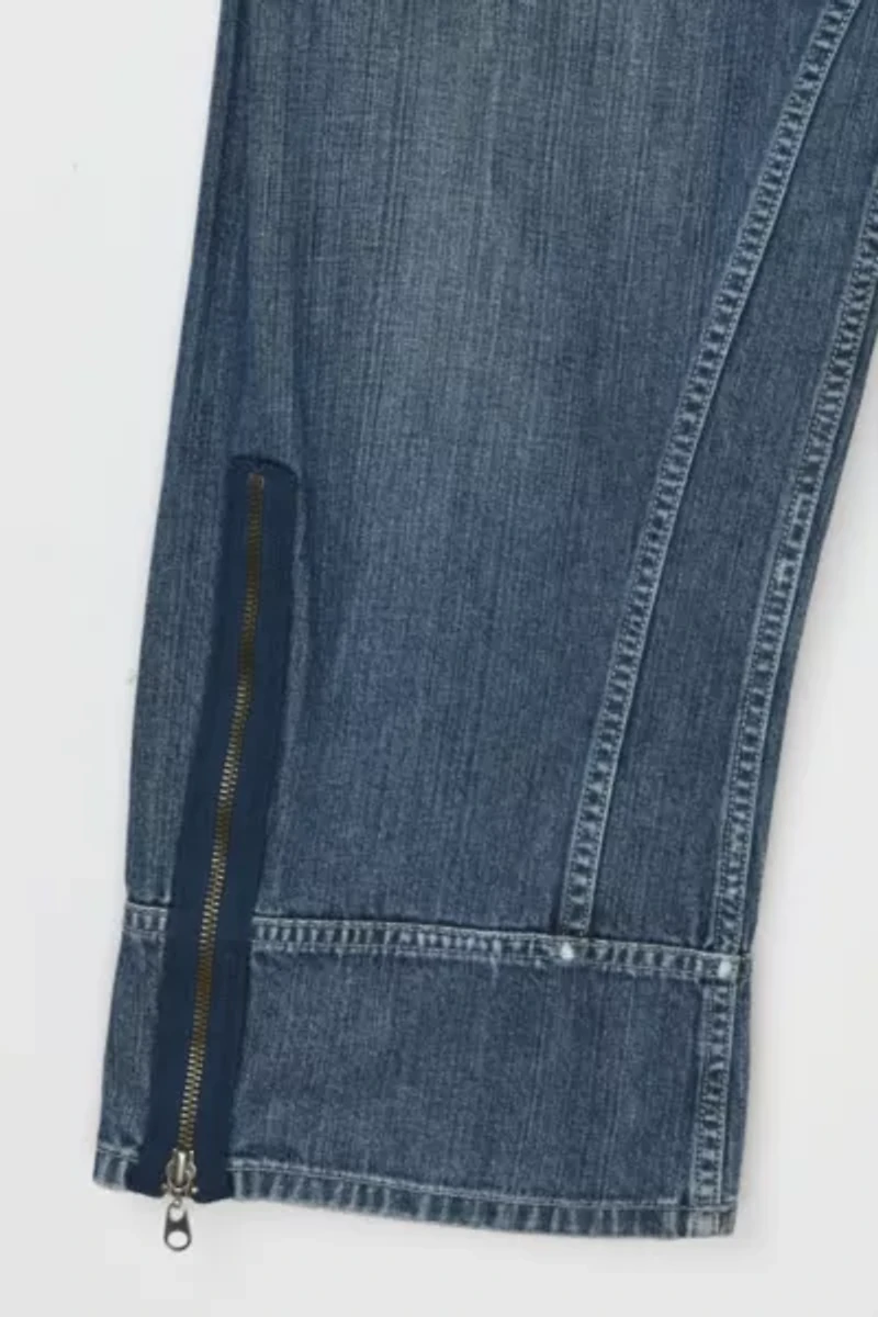 Vintage Y2k Wide Leg Cropped Jeans