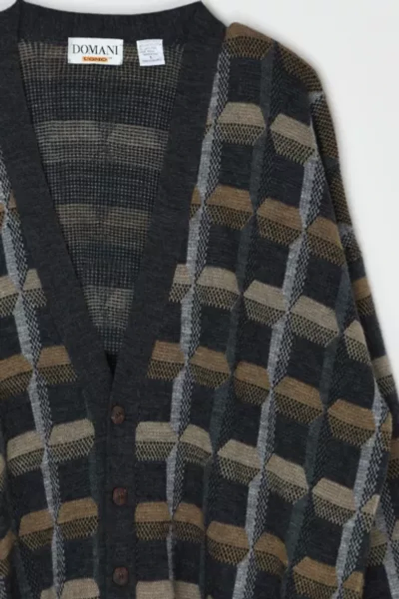 Vintage 90s Geometrical Knit Cardigan