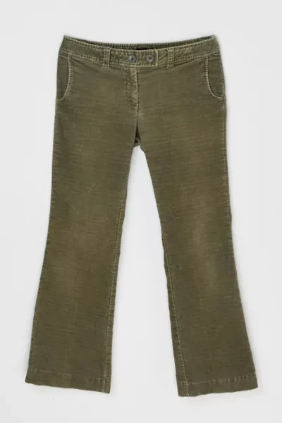 Vintage Y2k Olive Corduroy Boot Cut Pants