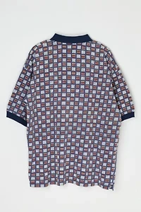 Vintage 90s Stripe Patterned Polo Shirt