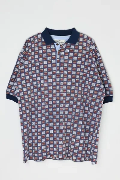 Vintage 90s Stripe Patterned Polo Shirt