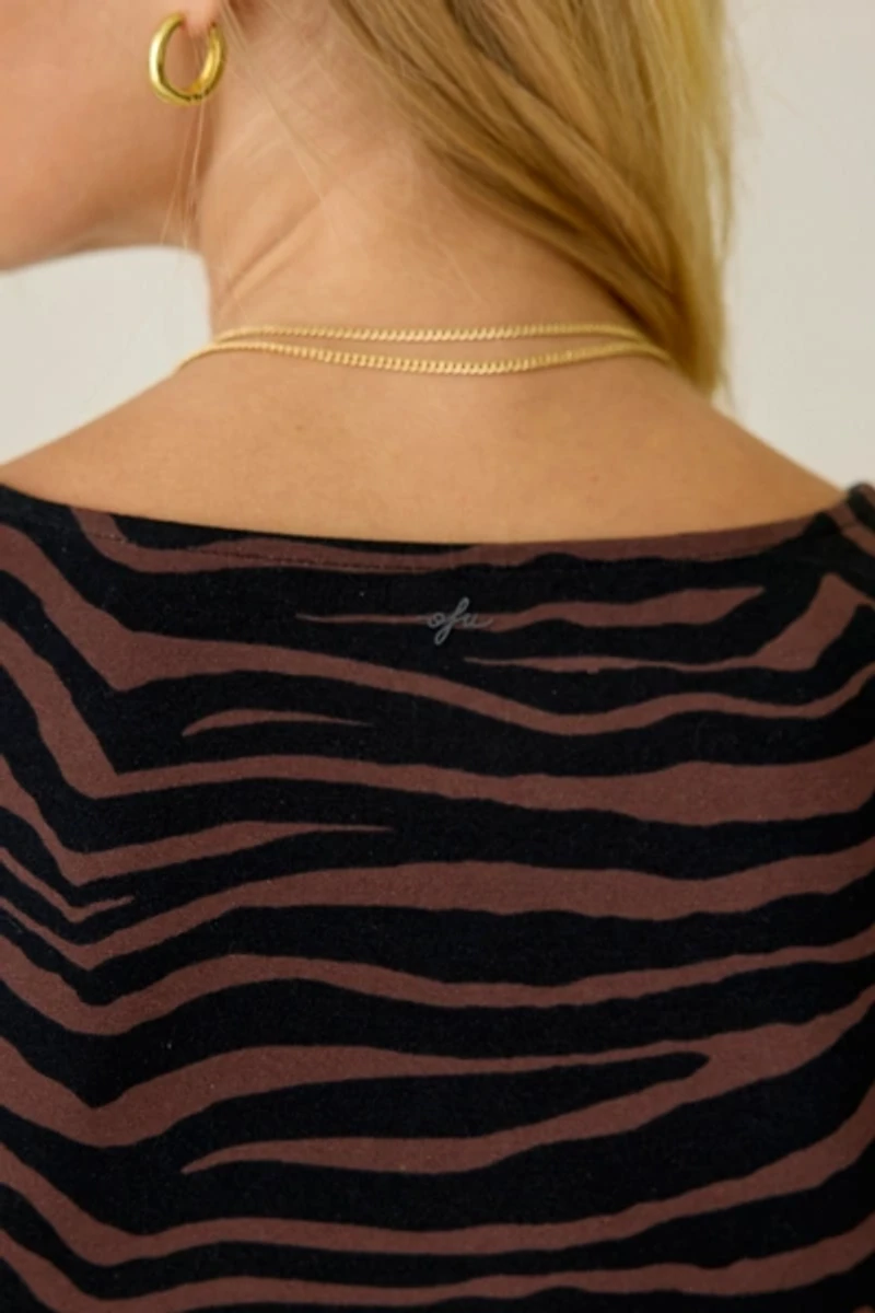 Out From Under Bec Twist-Front Cropped Tee