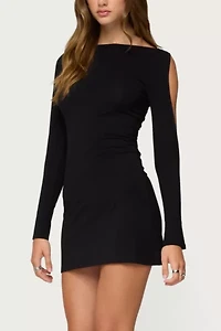 Edikted Billy Cutout Boat Neck Mini Dress