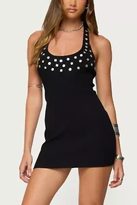 Edikted Jaylee Iridescent Knit Mini Dress